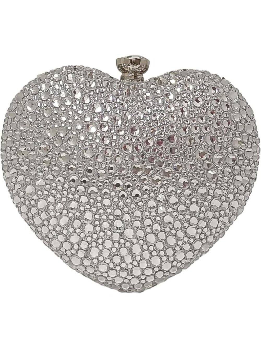 Chic Heart-Shaped Clutch Purse with Rhinestones | Mini Love Handbag for Weddings